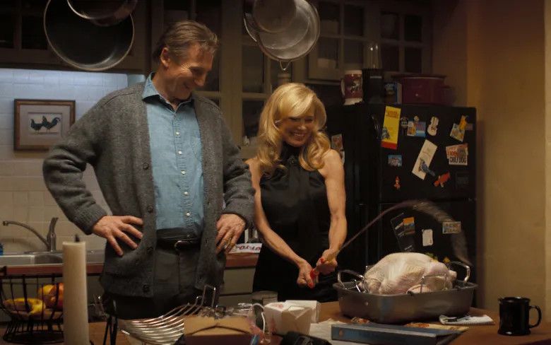Liam Neeson és Pamela Anderson